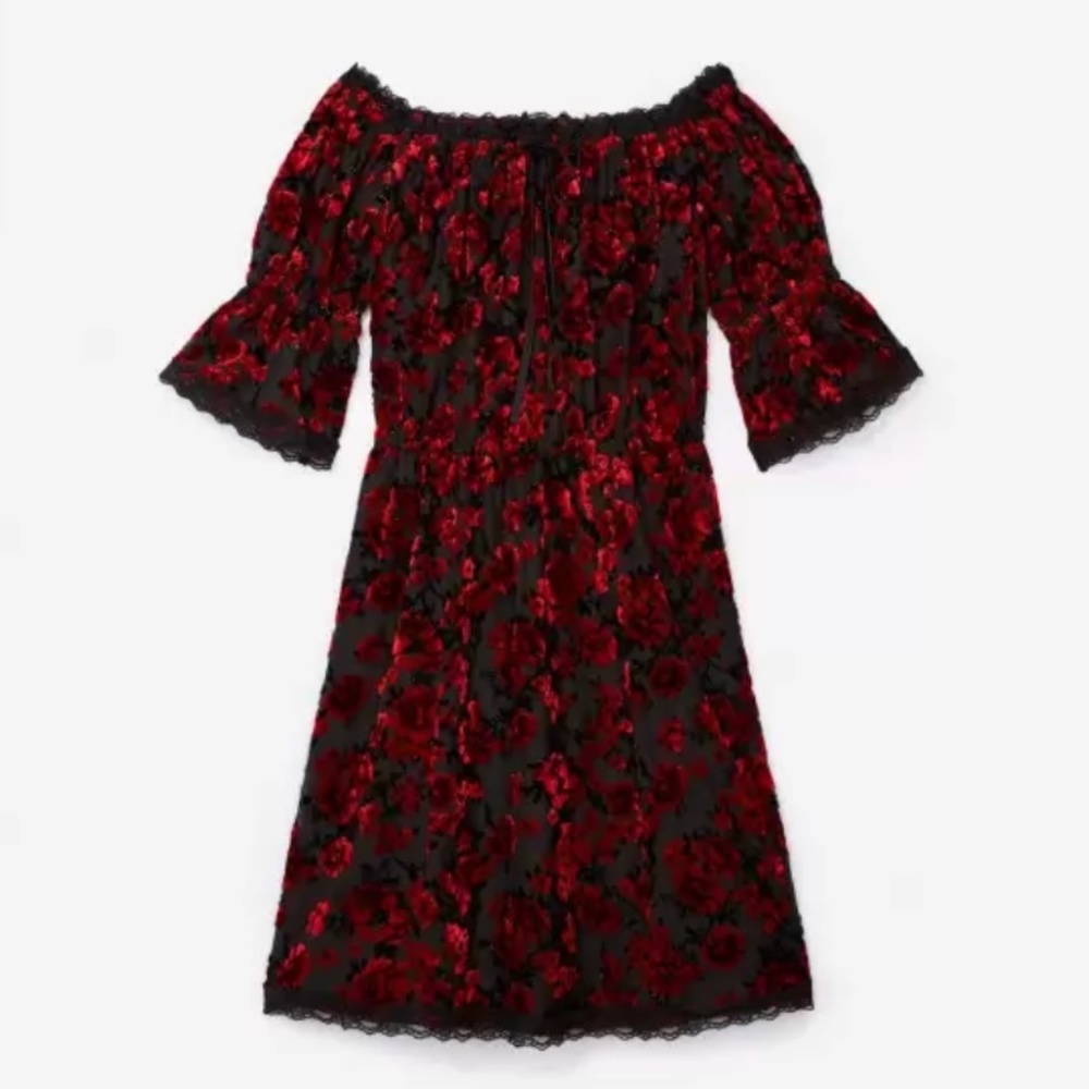 The Kooples Midnight Flower Burnout Dress